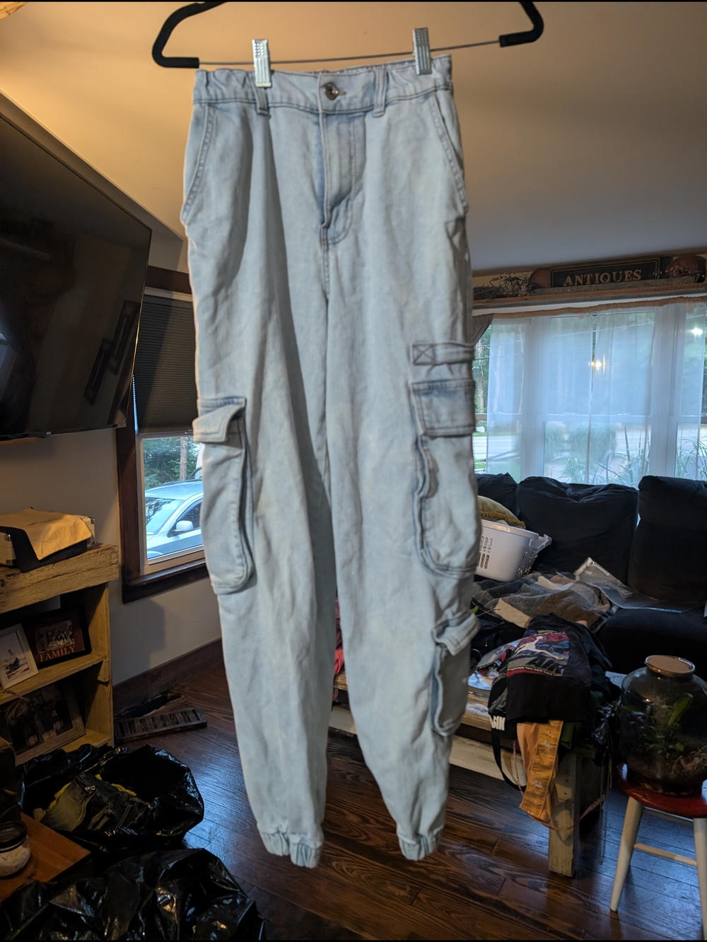 Ardene Light Blue Men's Cargo Shorts with Flap Pockets